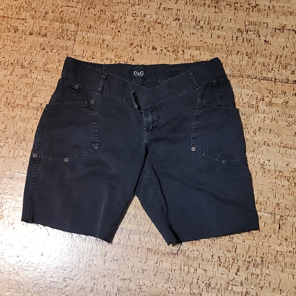 D&G black jeans short